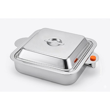 Prato Inox Térmico 3 Divisórias (Banho Maria)