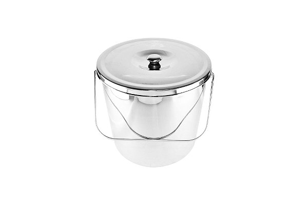 Balde Inox com Tampa 10 lts