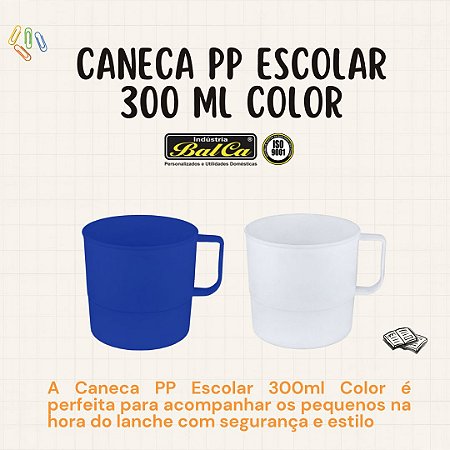 Caneca PP Escolar 300ml Color