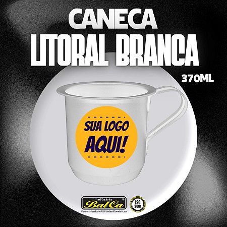 Caneca Al. Litoral SM Branca 370 ml com Asa