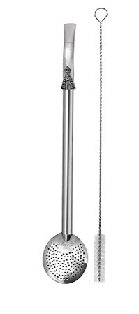 Bomba Inox Dm. 24 cm Nª Sª Pr. Pra. Cano Chato Liso c/Escovinha -