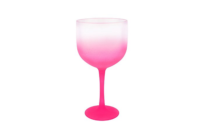 Taça Gin PS 600 ml Degradê Transparente Rosa