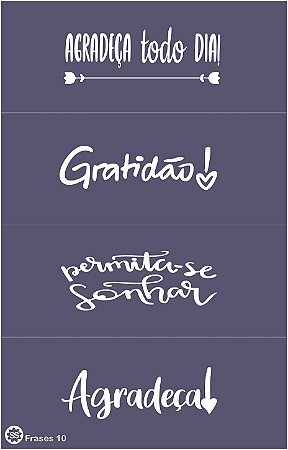 Frases 10 - stencil 25 x 16 cm