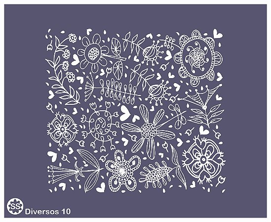 Diversos 10 - Stencil 16 X 13 cm