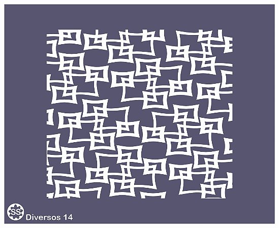 Diversos 14 - Stencil 16 X 13 cm