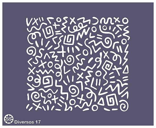 Diversos 17 - Stencil 16 X 13 cm