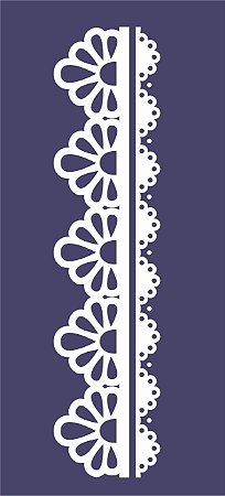 Rendas e Barrados 01 - stencil 25 x 8 cm