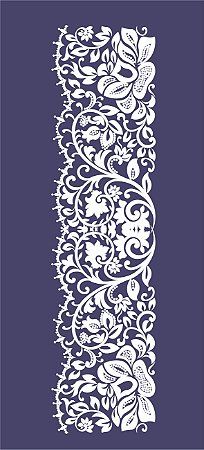 Rendas e Barrados 14 - stencil 25 x 8 cm