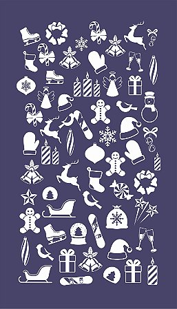 Natal 10 - stencil - 25 x 16 cm