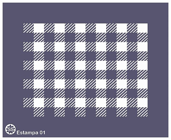 Estampas 01 - stencil 16 X 13 cm