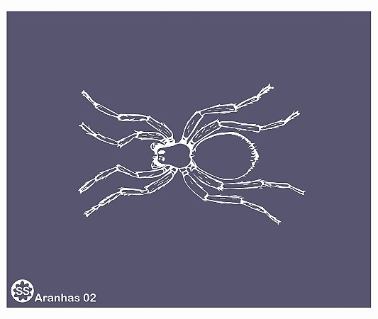 Aranhas 02 - stencil 16 x 13 cm