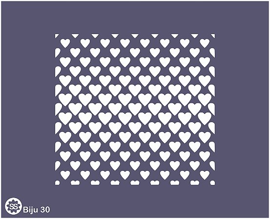 Biju 30 - stencil 16 cm X 13 cm