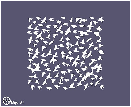 Biju 37 - stencil 16 cm X 13 cm