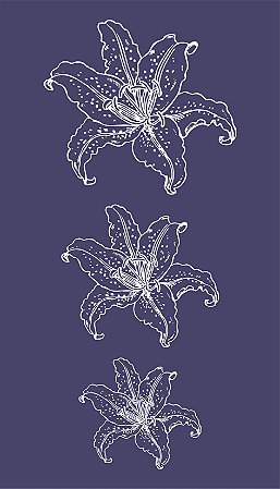 Floral 28 - stencil - 25 x 16 cm