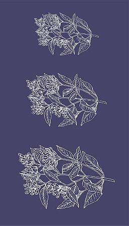 Floral 36 - stencil - 25 x 16 cm