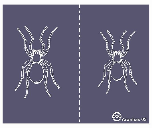 Aranhas 03 - stencil 16 x 13 cm