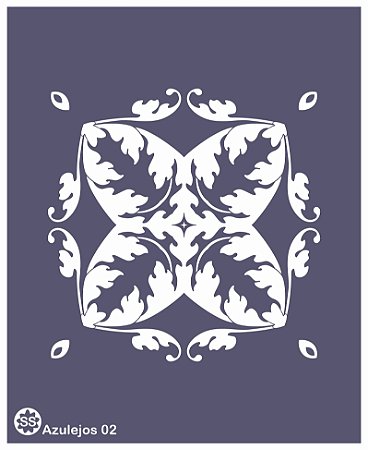 Azulejos 02 - Stencil 16 x 13 cm