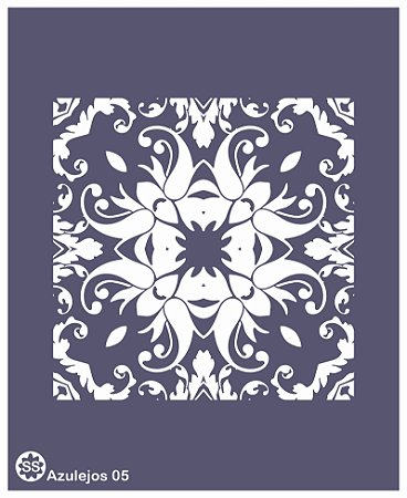 Azulejos 05 - Stencil 16 x 13 cm