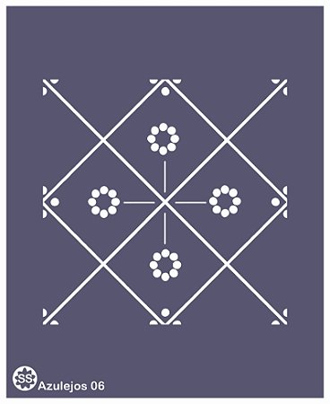 Azulejos 06 - Stencil 16 x 13 cm