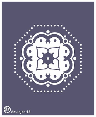 Azulejos 13 - Stencil 16 x 13 cm