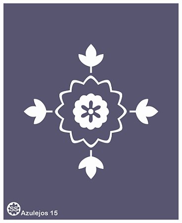 Azulejos 15 - Stencil 16 x 13 cm