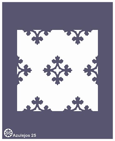 Azulejos 25 - Stencil 16 x 13 cm