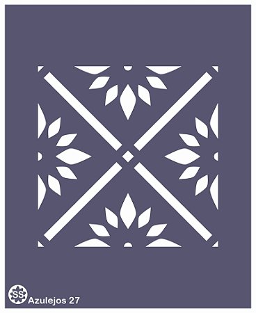 Azulejos 27 - Stencil 16 x 13 cm