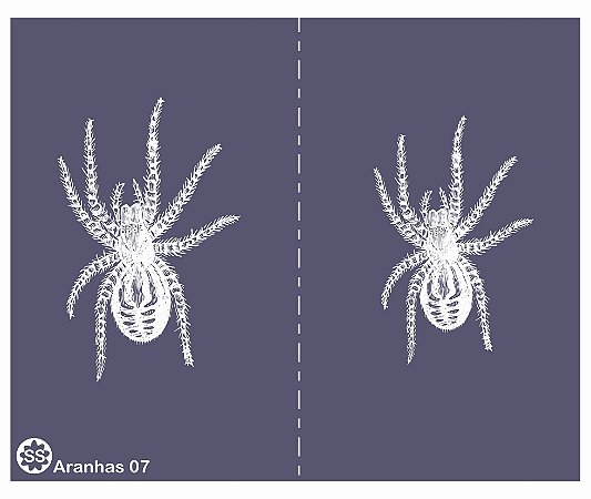 Aranhas 07 - stencil 16 x 13 cm