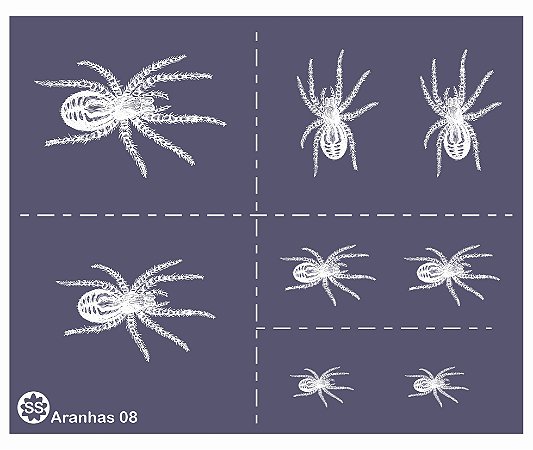 Aranhas 08 - stencil 16 x 13 cm