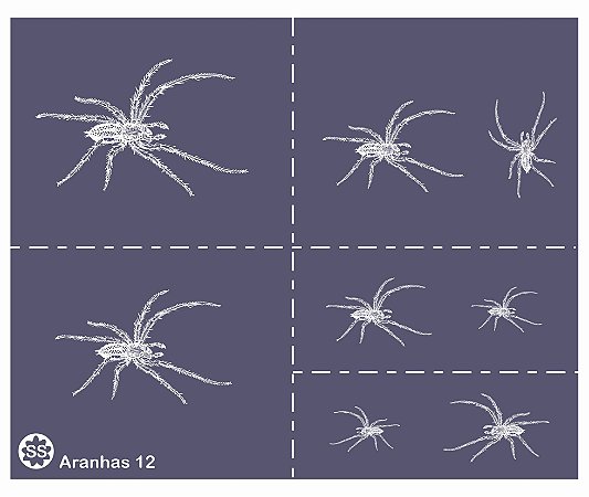 Aranhas 12 - stencil 16 x 13 cm