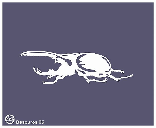 Besouros 05 - stencil 16 x 13 cm