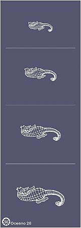 Oceano 26 - stencil 28 x 10 cm