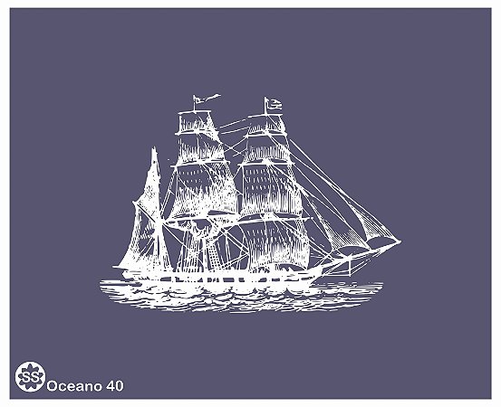 Oceano 40 - stencil 16 x 13 cm