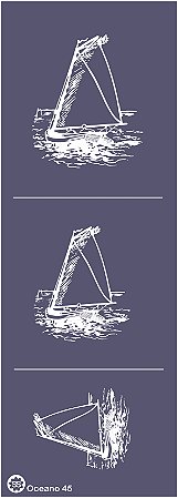 Oceano 45 - stencil 28 x 10 cm