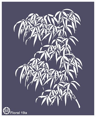 Floral 19a - stencil 16 x 13 cm