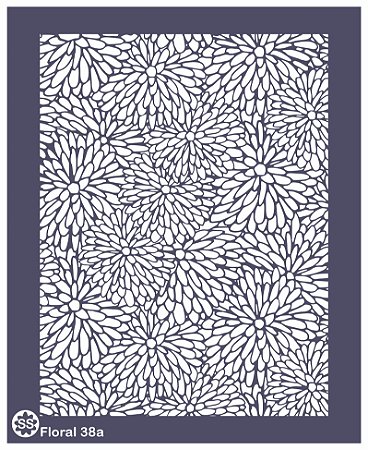 Floral 38a - stencil 16 x 13 cm