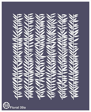 Floral 39a - stencil 16 x 13 cm