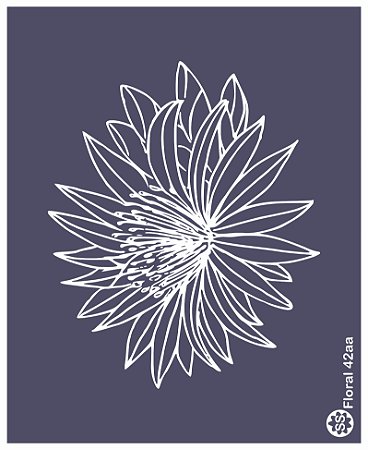 Floral 42aa - stencil 16 x 13 cm
