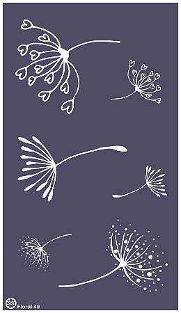 Floral 49 - stencil 25 x 16 cm