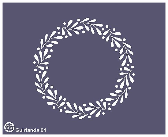Guirlanda 01 - stencil 16 x 13 cm