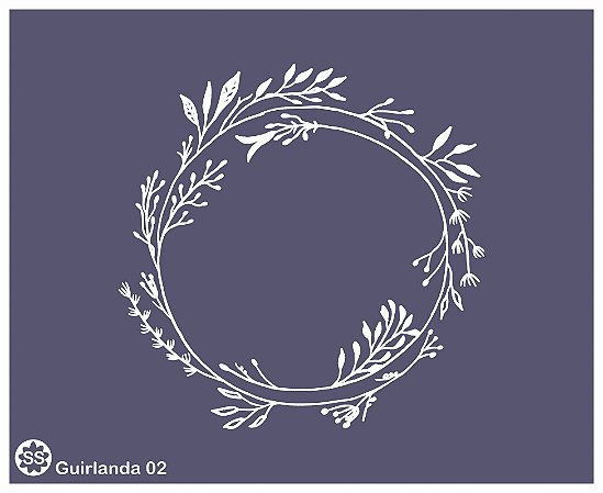 Guirlanda 02 - stencil 16 x 13 cm