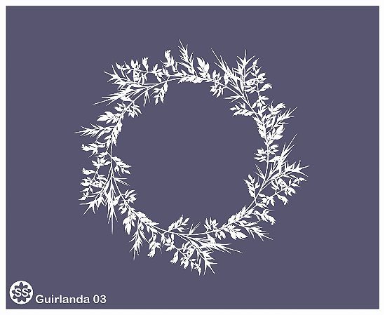 Guirlanda 03 - stencil 16 x 13 cm