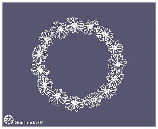 Guirlanda 04 - stencil 16 x 13 cm