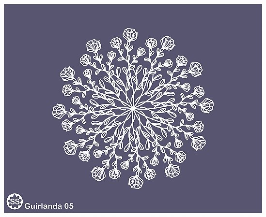 Guirlanda 05 - stencil 16 x 13 cm