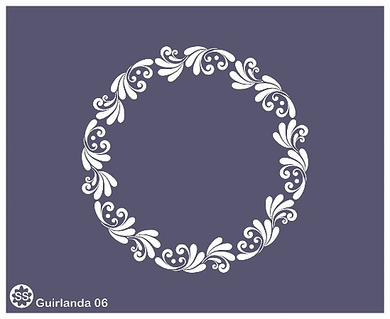 Guirlanda 06 - stencil 16 x 13 cm