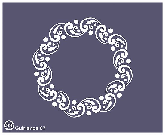 Guirlanda 07 - stencil 16 x 13 cm