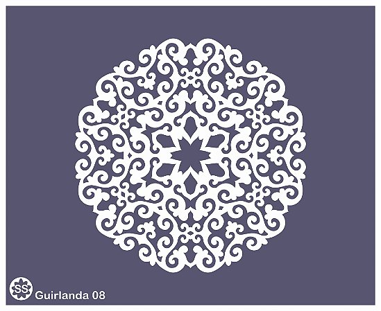 Guirlanda 08 - stencil 16 x 13 cm
