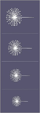 Dente-de-leão 09ma - stencil 28 x 10 cm