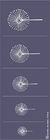 Dente-de-leão 11ma - stencil 28 x 10 cm