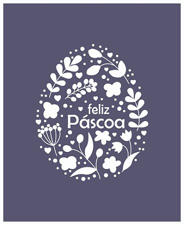 Páscoa 50 - stencil 16 x 13 cm
